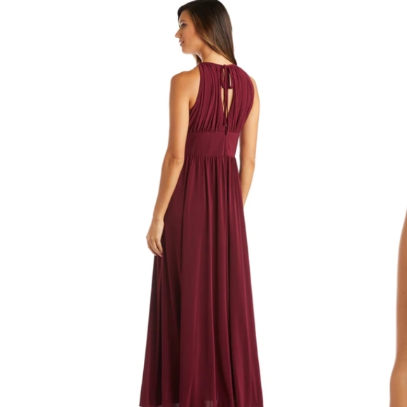 Women's Sleeveless long formal dress with beaded waist Sz 14 - Picture 7 of 10